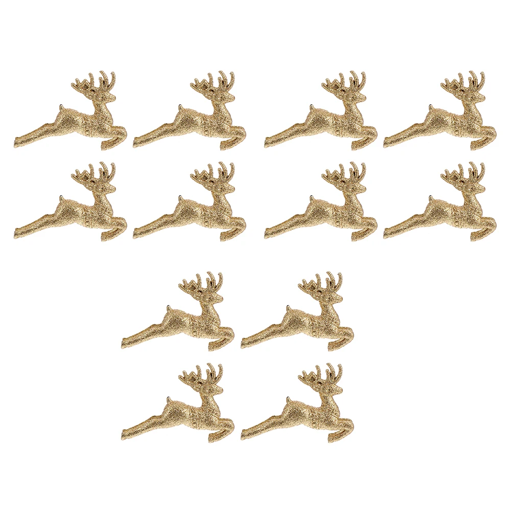

18pcs Christmas Treetop Decor Running Glitter Deer Tree Topper Ornament Holiday Home Bar Hotel Decoration Xmas Treetop Elk