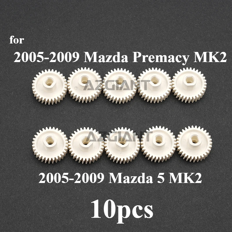 AZGIANT-Rétroviseurs latéraux pliants pour voiture, Mazda Premacy 5, MK2, 2005, 2006, 2007, 2008, engrenage de réparation de moteur, bricolage, 30T, 4 pièces, 10 pièces