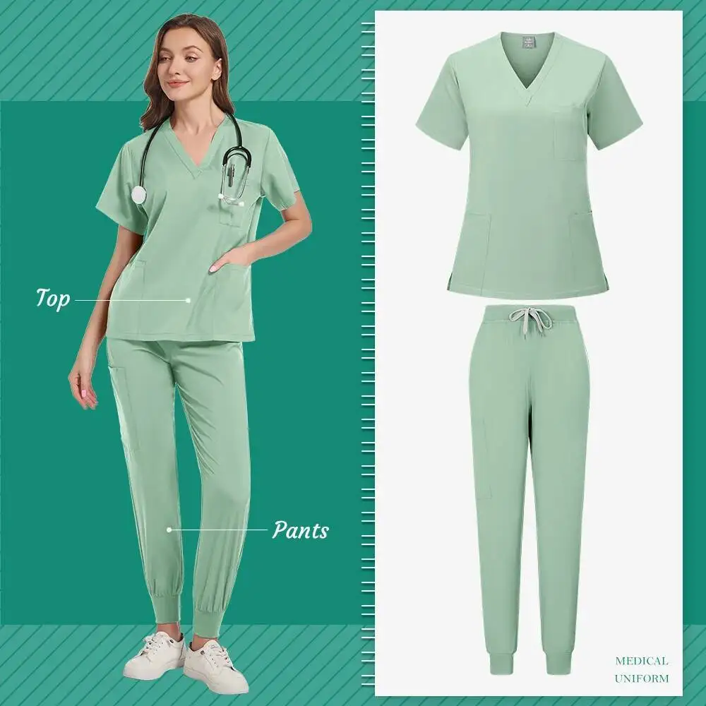 

Scrubs Women Beauty SPA Pet Clinic Store Veterinary Dentistry Work Clothes Set High-Quality Medical Nurse Uniform Unisex