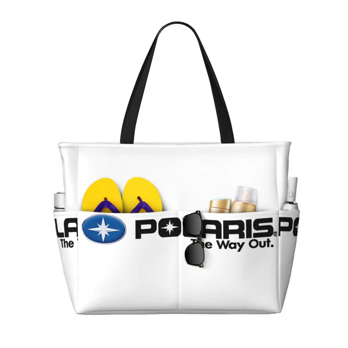 

Polaris Logo Beach Tote Bag Sport Gym Yoga Duffle Large Tote Bag Women Travel Bag Fitness bag
