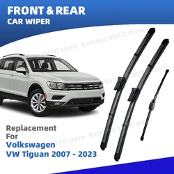 LHD Front Rear Windshield Wiper Blades For Volkswagen VW Tiguan MK1 MK2 Allspace 2007 - 2023 Rline Accessories 2017 2019 2021