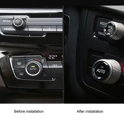 크리스탈 자동차 볼륨 에어컨 제어 손잡이 버튼 커버 교체 BMW F30 F10 F25 F15 F02 G30 G01G02 몰딩