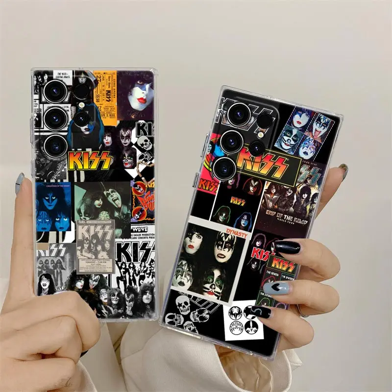 Kiss Rock Band KissBand Phone Case For Samsung S24 S23 Ultra 5G S22 S20 S10 Plus S21 FE Clear Cases Cover Galaxy S24Ultra Fundas