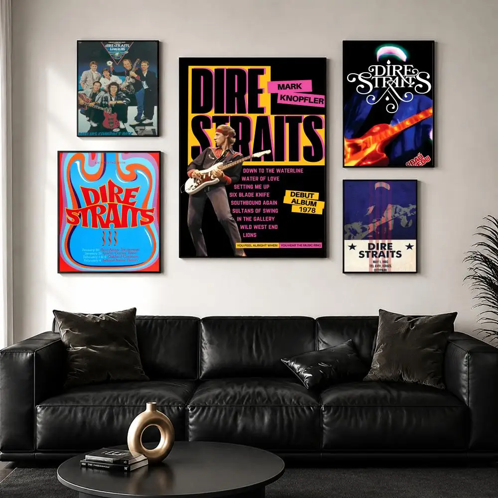 Singer D-dire Straits Painting Calligraphy Wall Art Canvas Poster Premium Home Decor Print for Living Room Bedroom