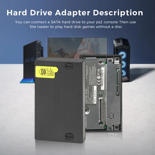 Imagen 2 del producto Adaptador de red de interfaz SATA IDE para consola de juegos PS2 Fat Socket Scph 10350 Playstation 2 SATA IDE Hdd adaptador tarjeta de memoria PS2
