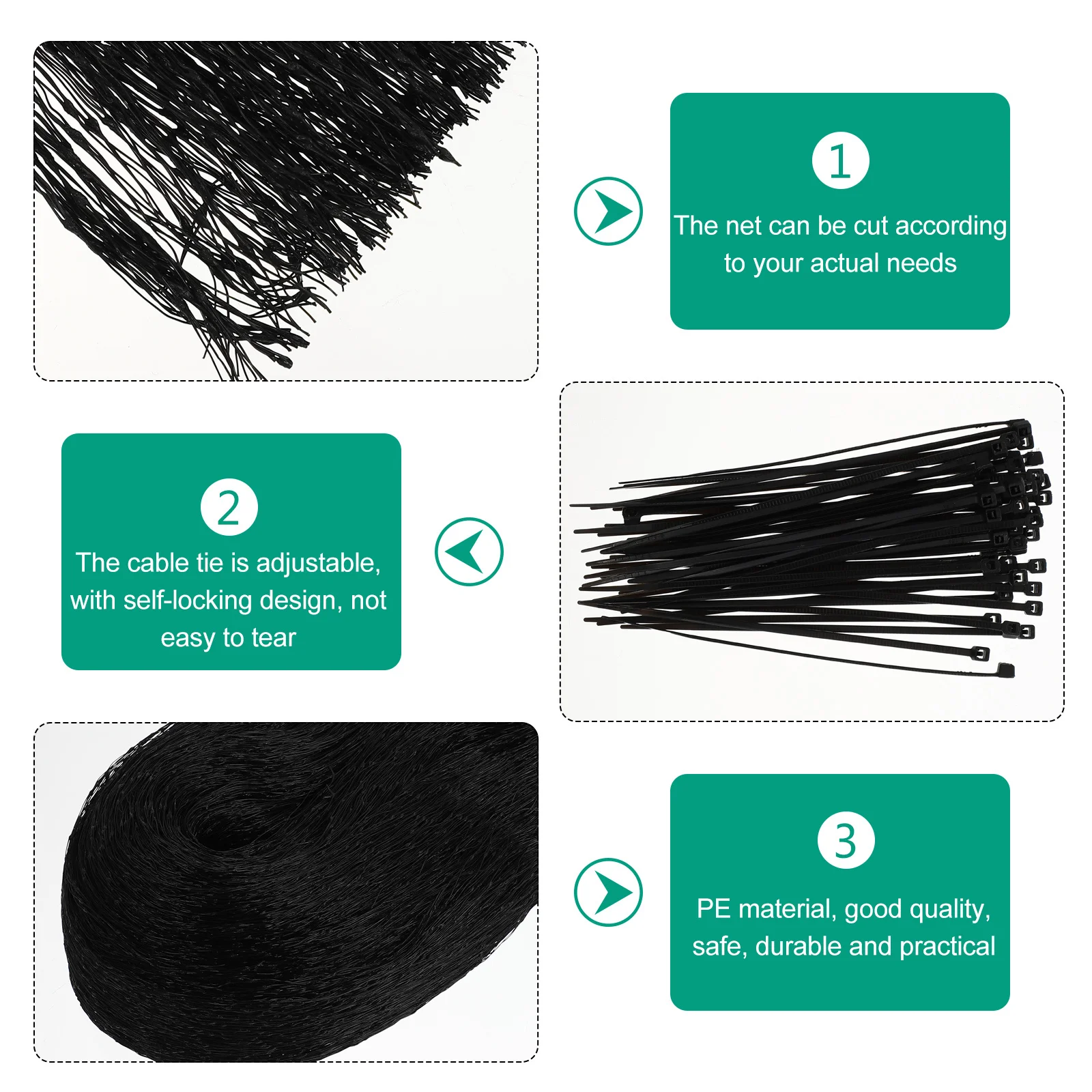 

1pc Black Plant Mesh Against Netting 2M X 10M Garden Protection Mesh For Plants Fruits Trellis Plant Support Netting