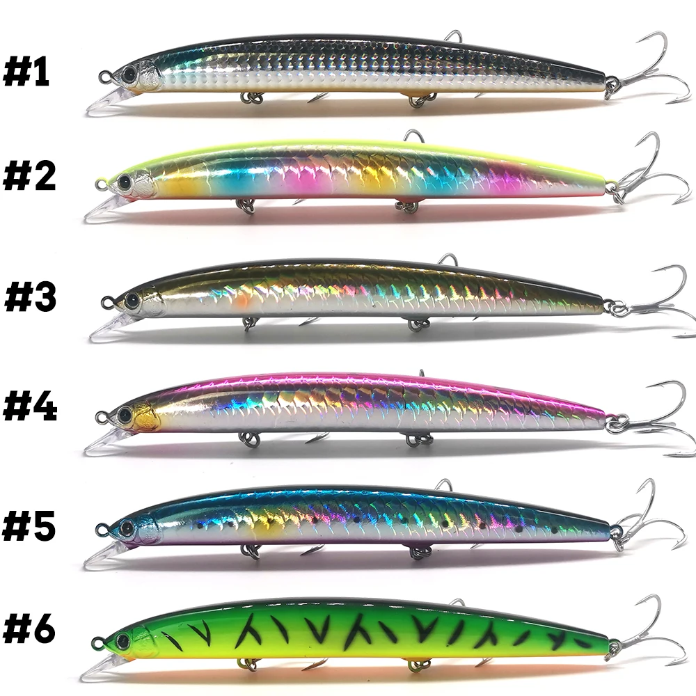 CASTFANATIC 24g 140mm señuelo Jerkbait Minnow de hundimiento lento AS140S cebo Artificial grande agua salada lubina pesca envío gratis