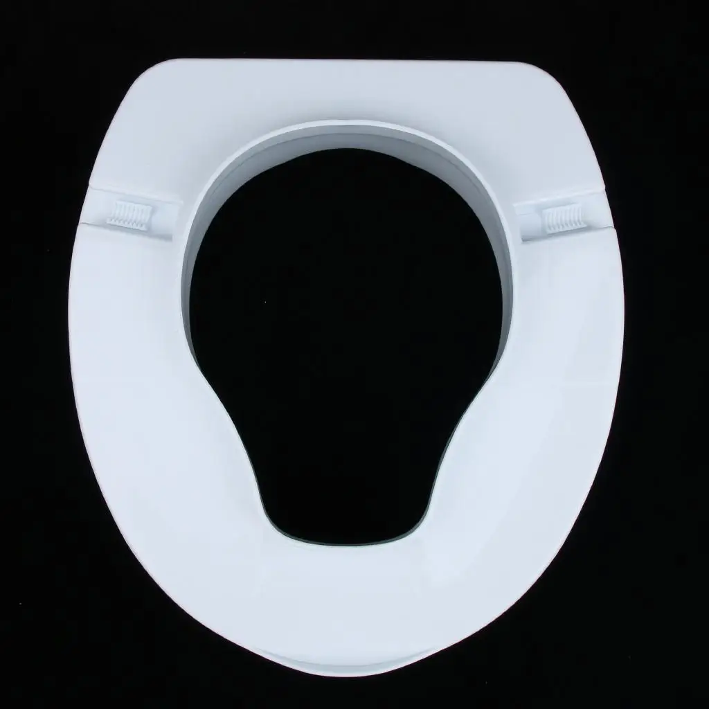 Toilet Seat Riser for Elderly 4 Inch Plastic Booster Adult Toilet Chair Lifter Aid for Disabled Patient Comfort