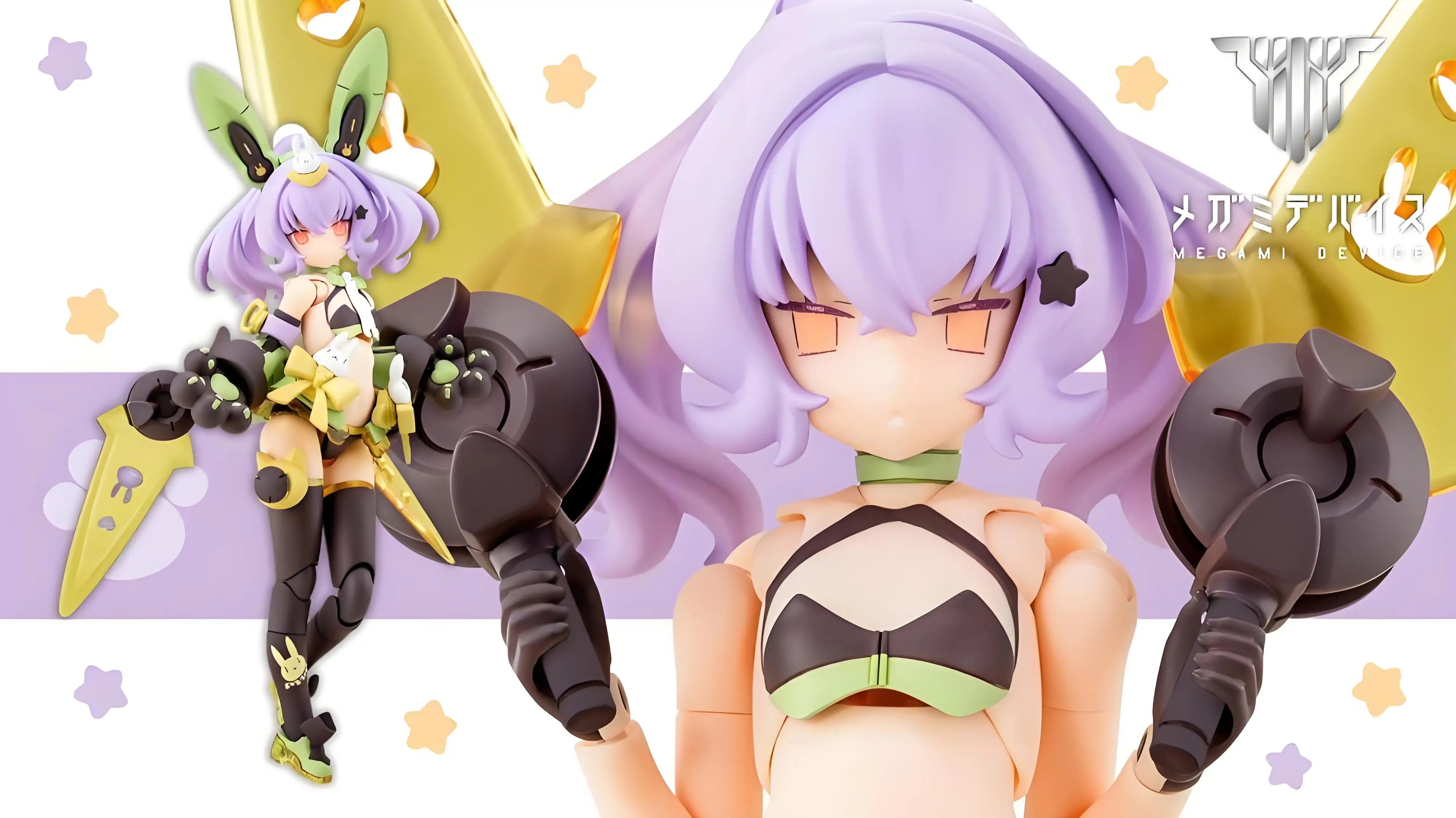 Kotobukiya-dispositivo Megami genuino, serie PUNI MOFU MAO,XIAO,LANG,TU, modelo de ensamblaje de figuras de acción, juguetes, adornos de modelos coleccionables