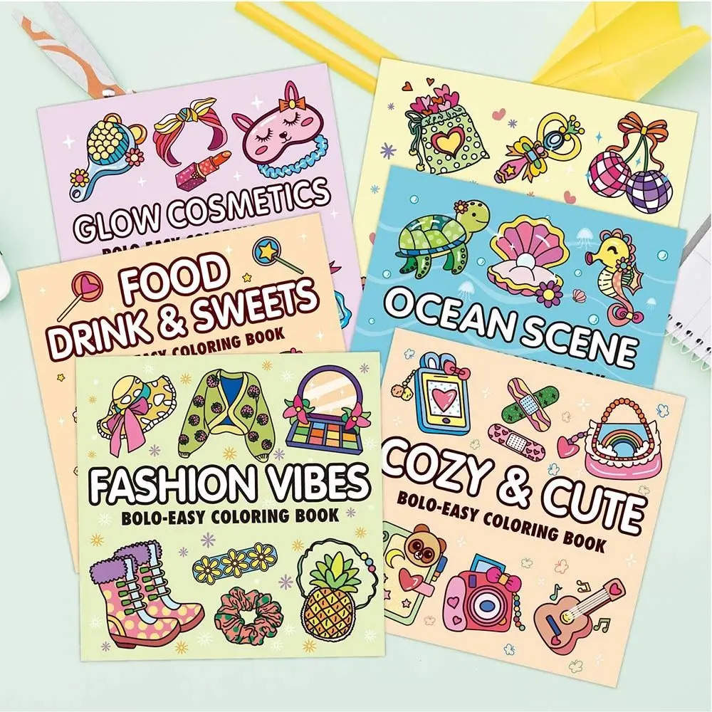 Cute Cartoon Coloring Book Stress Relief Educational Graffiti Painting Book Painting Gift Paperback for Adults And Teens