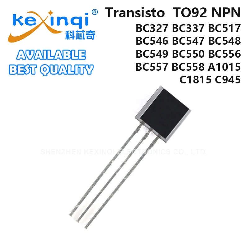 (100pcs)Transistor BC327-40 BC337 BC517 BC546 BC547 BC548 BC549 BC550 BC556 BC557 BC558 A1015 C1815 C945 NPN