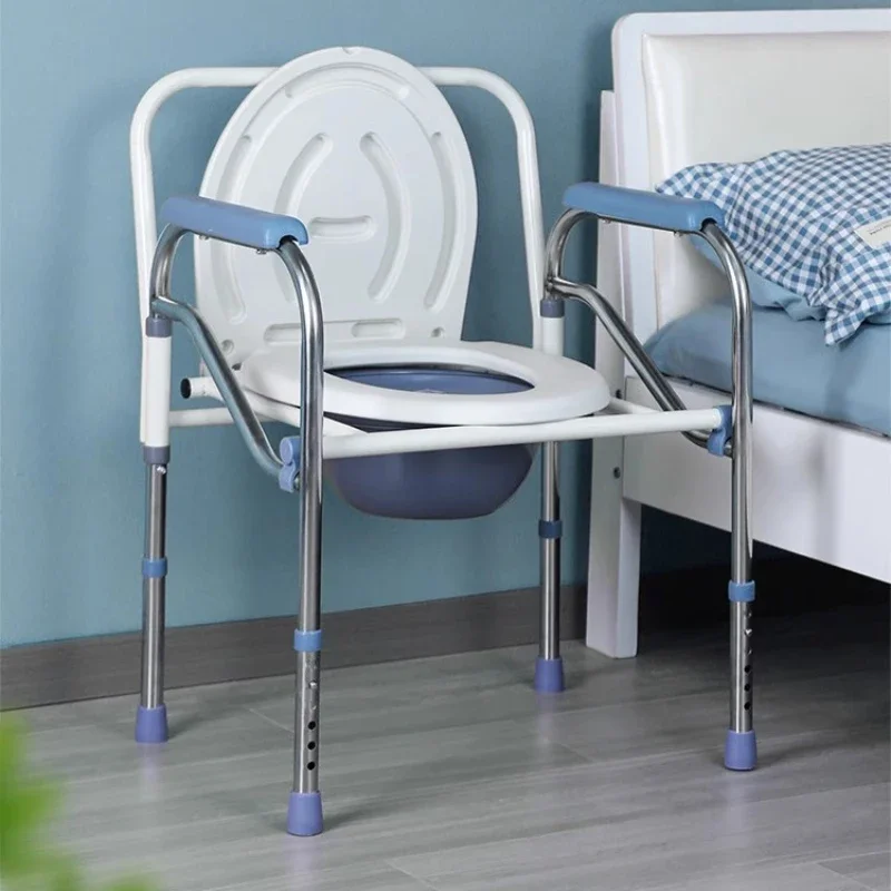 Elderly People Sitting Toilet Chair Pregnant Women Multifunctional Bathroom Foldable Movable Toilet Seat Chairs & Stools 좌식 의자