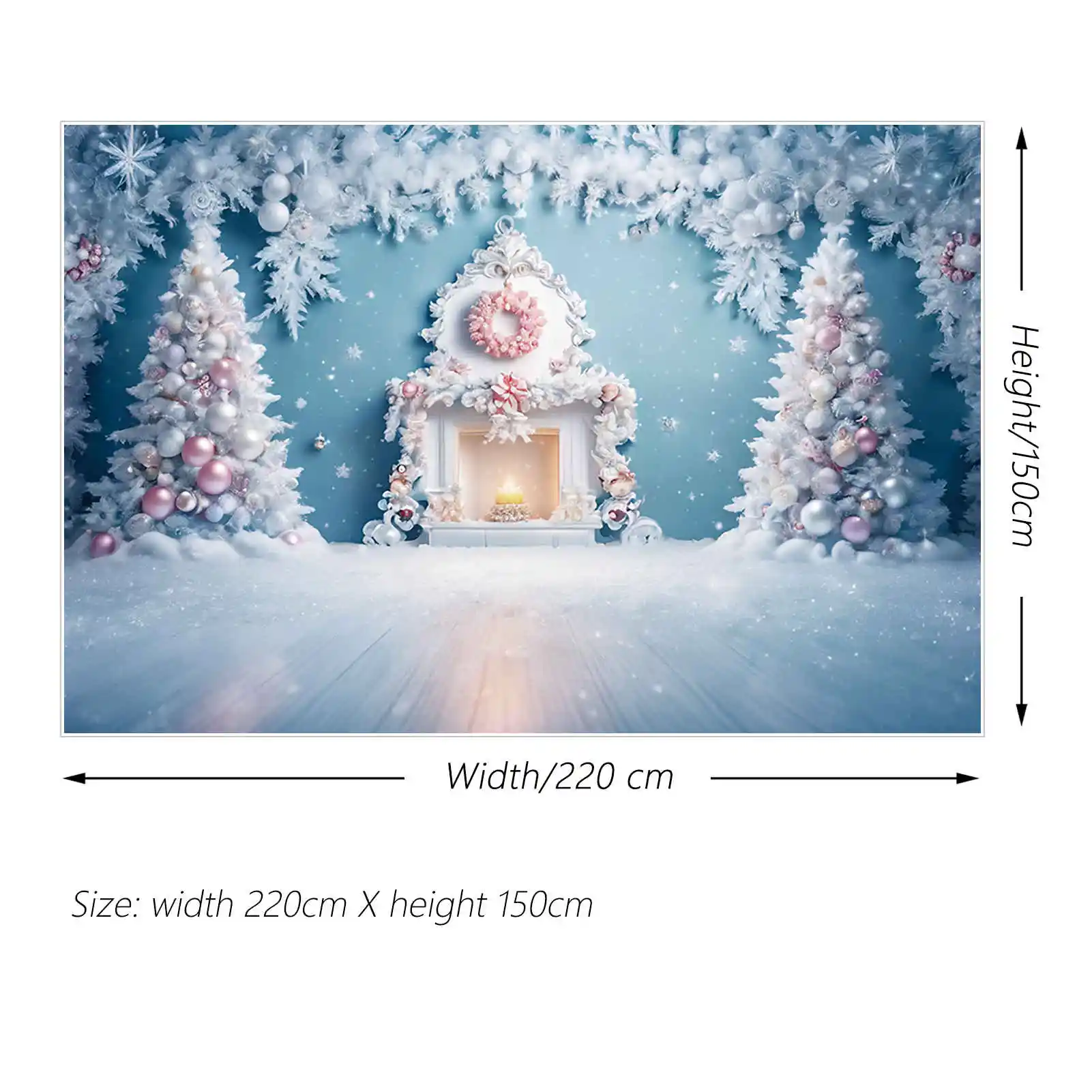 Bulan. QG latar belakang Natal anak-anak perapian salju ornamen beku latar belakang pohon perlengkapan fotografi dekorasi pesta