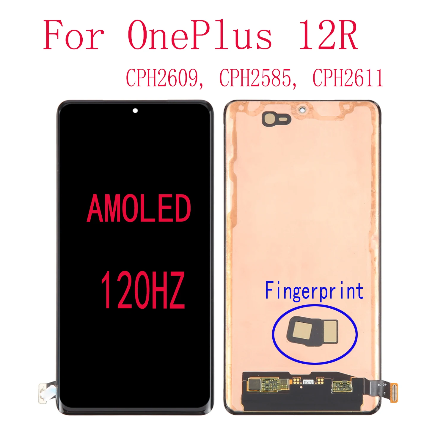 AMOLED Display Touch Screen Digitizer Assembly For OPPO Oneplus 12R,CPH2609, CPH2585, CPH2611