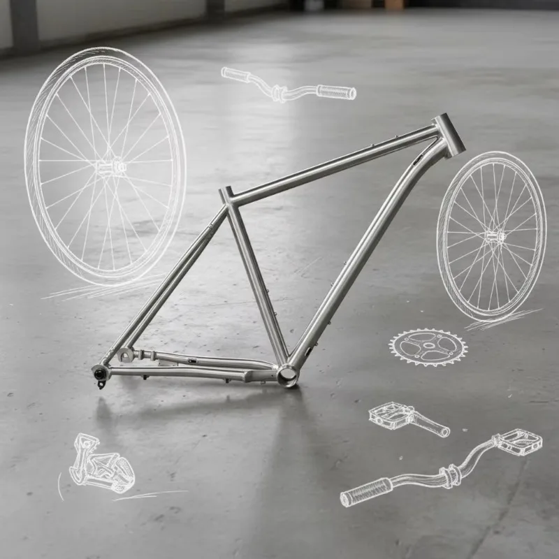 

26 Inch Titanium Mountain Bike Frame With UDH Dropout And Disc Brake Mounts For MTB Cross Country Off Road Trail Riding Parts