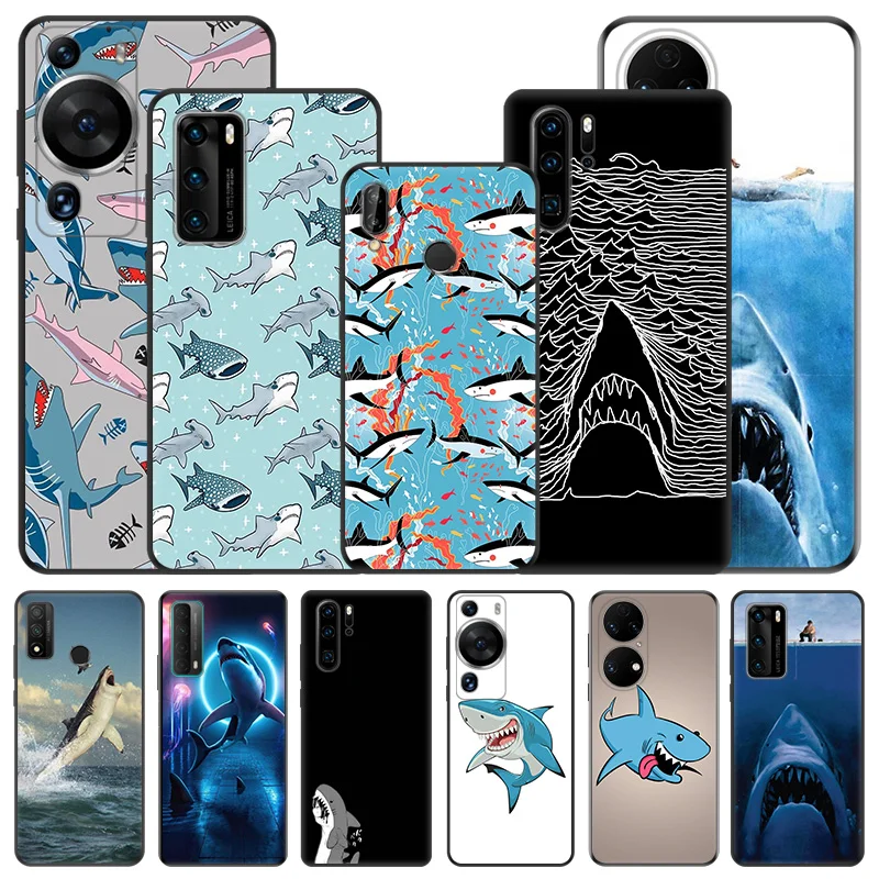 Phone Case For Motorola G200 One Fusion G30 G31 Huawei P20 P30 P40 Lite P-Smart iphone6 Ocean Shark Animal Matte Soft Cover