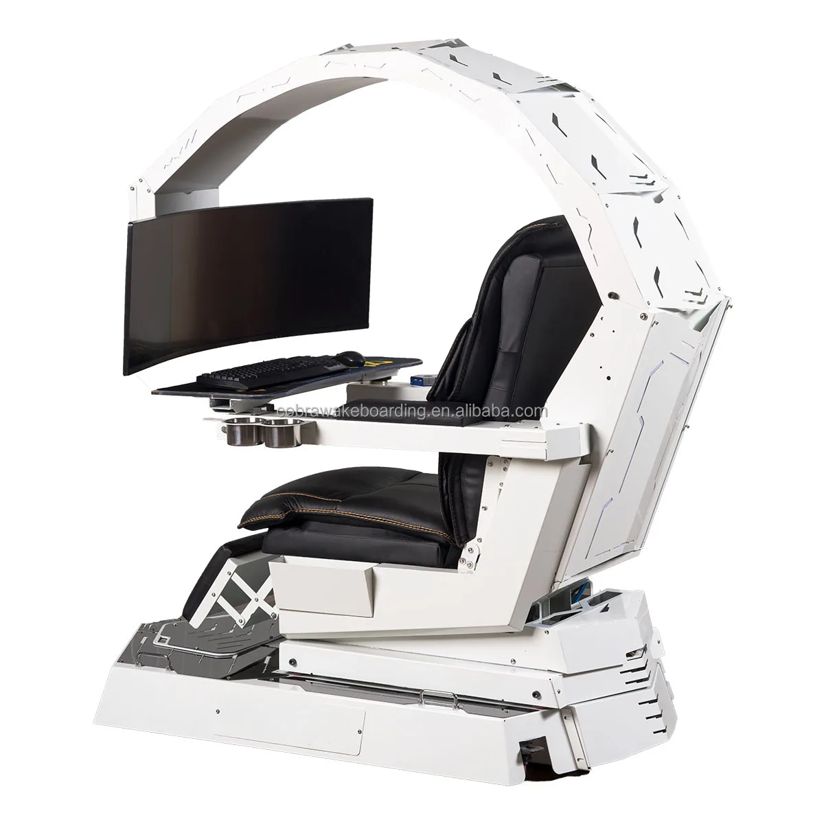 IW-R1 Zero gravity  reclined workstation chair IW IR GIMI COCKPIT for gaming, works triple monitor Tilting rig