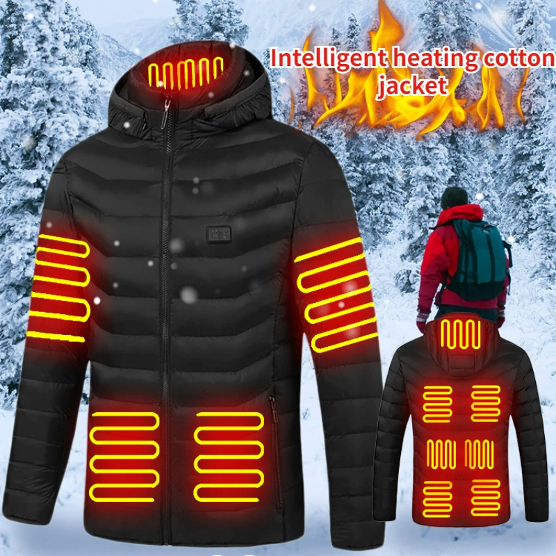 Veste thermique pour homme, manteau chauffant électrique USB, vêtements chauffants, parka auto-chauffante, 11 zones de température solitaires, ski d'hiver, nouveau