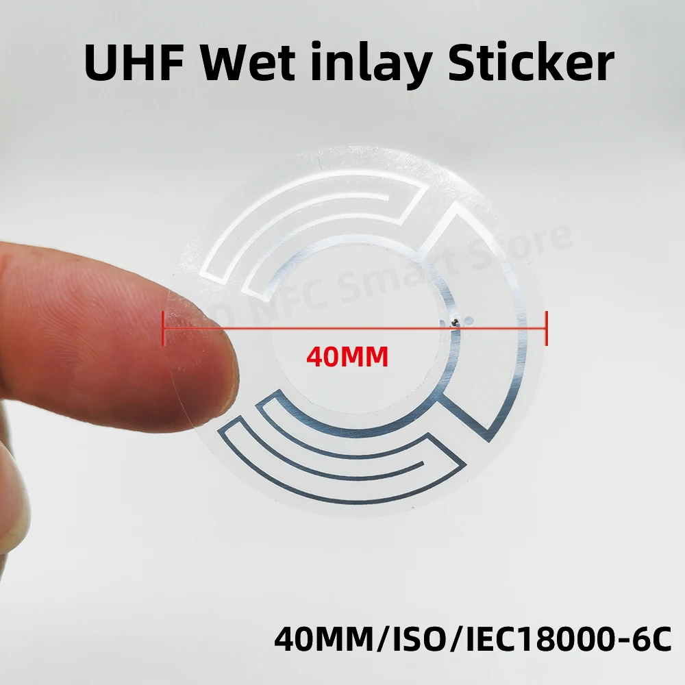 10PCS RFID UHF Tags Long Range Sticker Wet Inlay 860-960mhz Alien HEC EPC Global Gen2 ISO18000-6C 40MM RFID Label