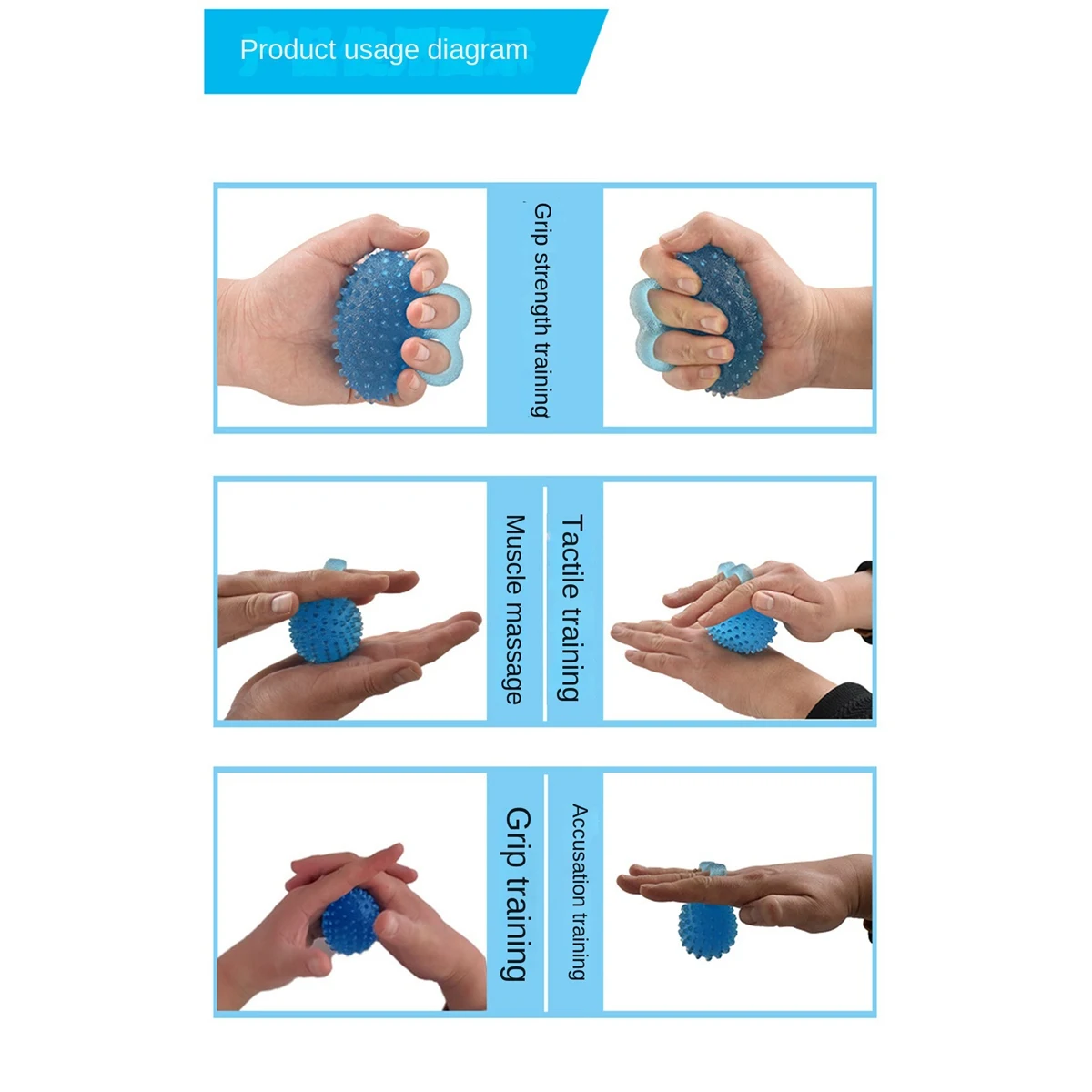 Hand Exercise Ball Finger Therapy Ball-Grip Strengthening,Resistance Strength Trainer for Hand Finger Wrist Muscles