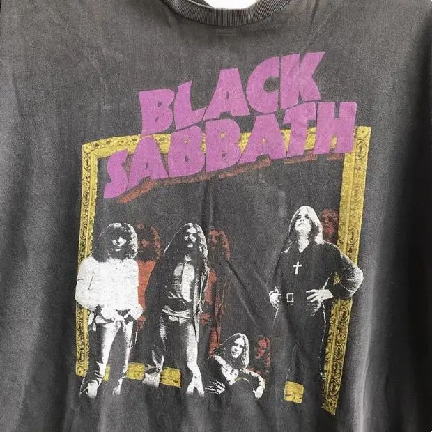 Black Sabbath Black Sabbath Heavy Metal Trend Brand Short Sleeve American Vintage T-Shirt