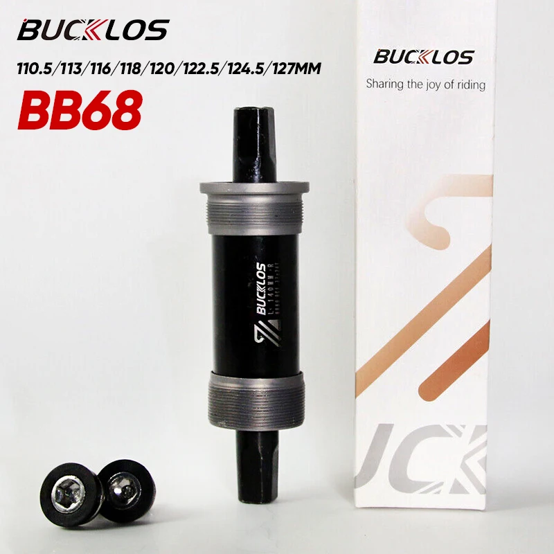 

BUCKLOS BB68 Bike Bottom Bracket Square Taper MTB Road Bicycle BB Bottom Bracket BSA 68 110.5/113/116/118/120/122.5/124.5/126mm