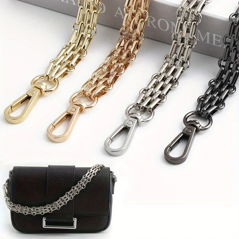 1PC Metal Chain Wallet Handle Shoulder Strap Replacement High-end Women's Bag Leather Goods Five-row Extended Crossbody Chain