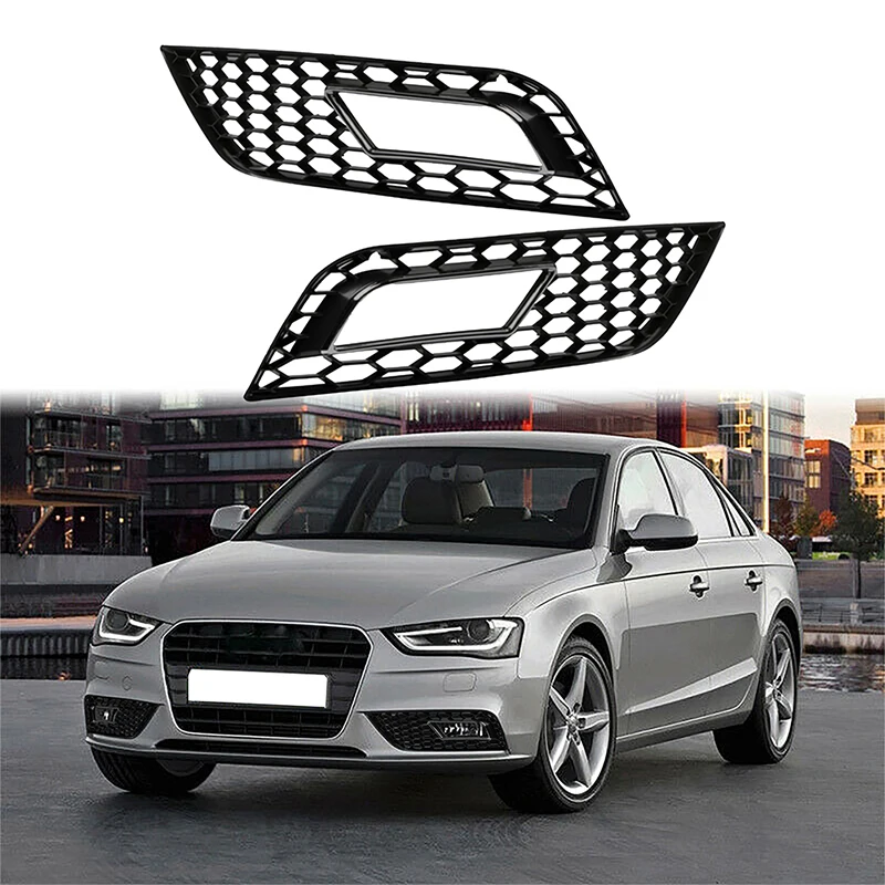 

1 пара для Audi A4 Quattro B8 2013 2014 2015 автомобильная противотуманная фара, крышка передней решетки, бампер, нижняя решетка, автоаксессуары