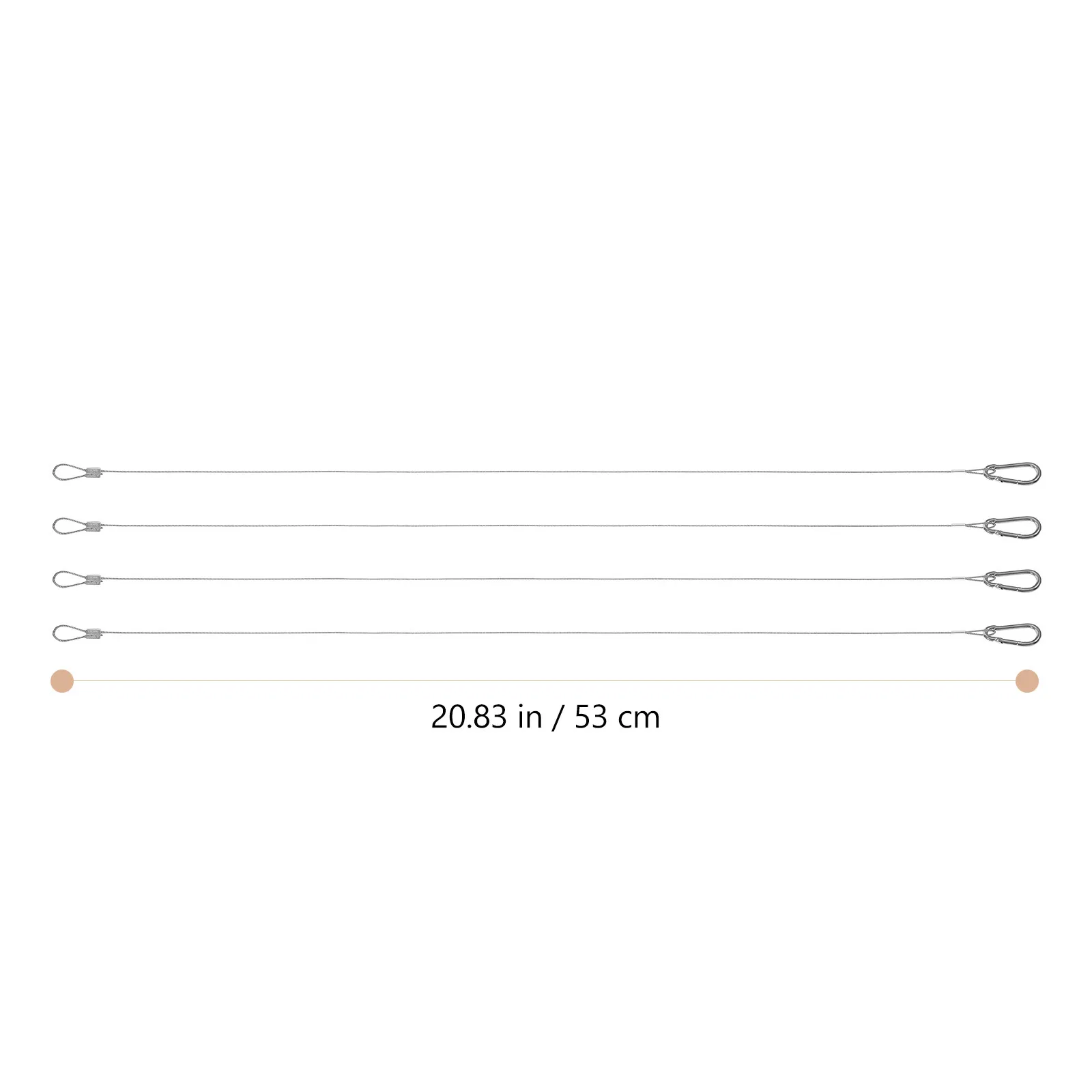 Thin Cable Lock with Carabiner Stainless Steel Safety Rope for Stage Lighting Heavy Duty Steel Cable Lock Security Cable Rope