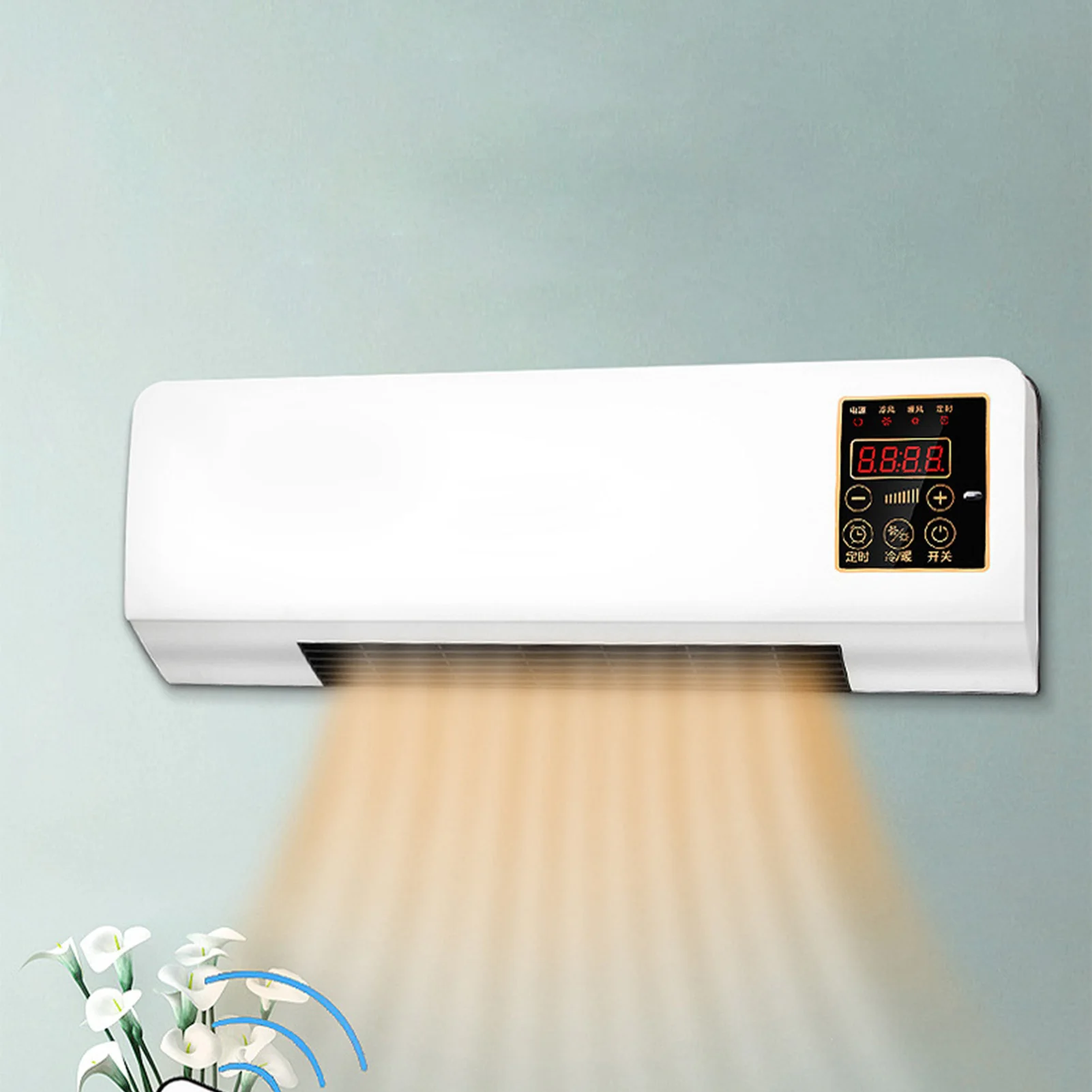 Air Conditioner 1800W Multiple Gear Cooling Heating Remote Control Touch Adjustment Mini Air Conditioning CN Plug 220V