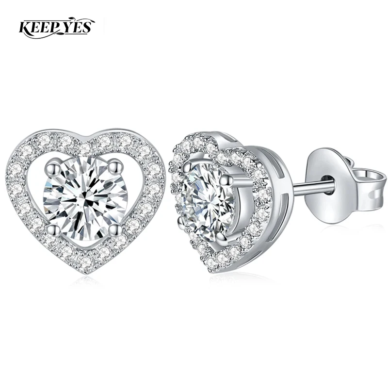 

Серьги KEEP YES с муассанитом в форме сердца 5.0 мм (0.5 карата), прошедшие проверку на подлинность, из стерлингового серебра 925 пробы, женские, ювелирные изделия высокого качества