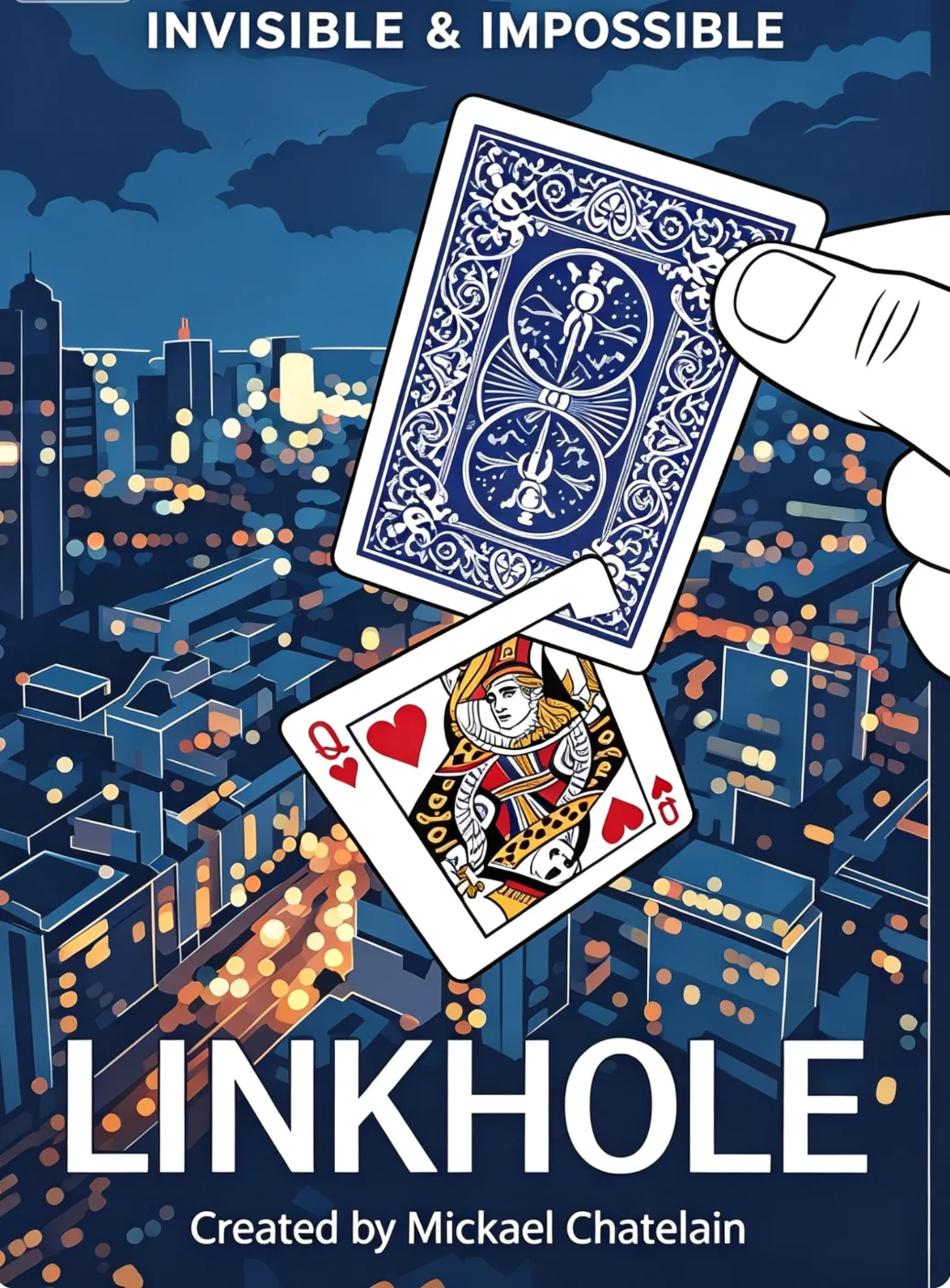 LINKHOLE By Mickael Chatelain Easy To Do Card Magic Trick Automatic Linking Decks Instant Reset Street Close-up Illusion Magia