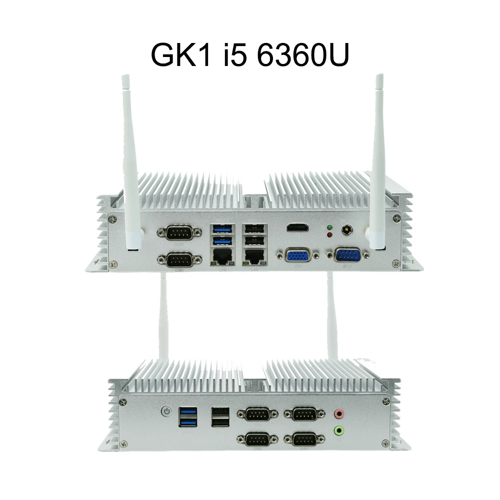 Computer industriale Eglobal Mini PC senza ventola Win10 Core i7 i5 i3 2Lans 6 * COM Micro Computer USB componenti Linux 4G Laptop HDMI