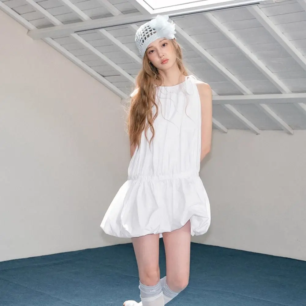 Sweet Handmade Crochet Flower Hat Bohemian Style Korean Hollow Out Knitted Hat Thin Ethnic Style Weave Cap Girls