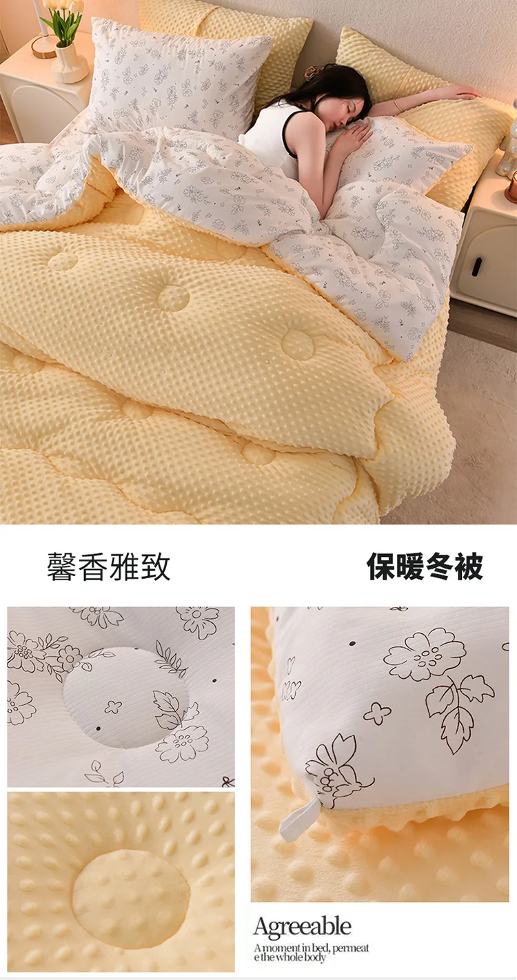 KDJEIKZ Microfiber Is Thickened by 3D Beanie Velvet to Protect the Warm Winter Blanket by Single Double Fall and Winter