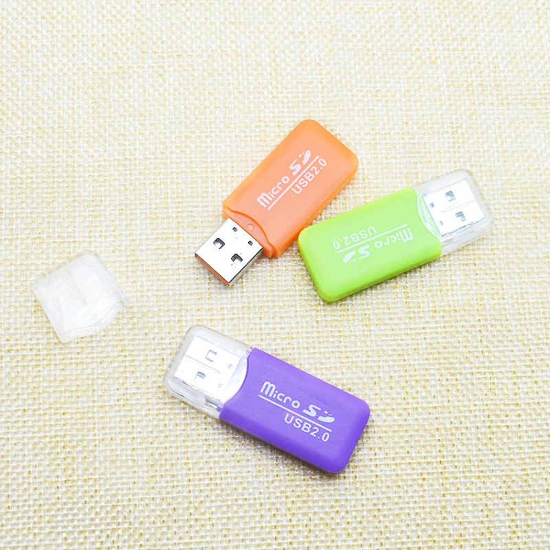 For TF Micro SD Card USB 2.0 Multi-function Card Reader Adapter Laptop Accessories Plastic Mini Portable Memory Card Reader