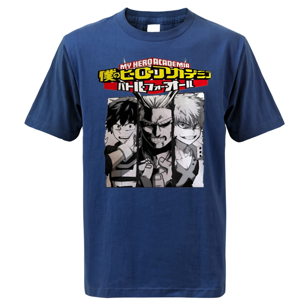 My Hero Academia Deku Bakugou All Might Anime 2024 Summer Unisex Tshirt Hip Hop Crew Neck Top Tees Unisex Short Sleeved T-Shirt