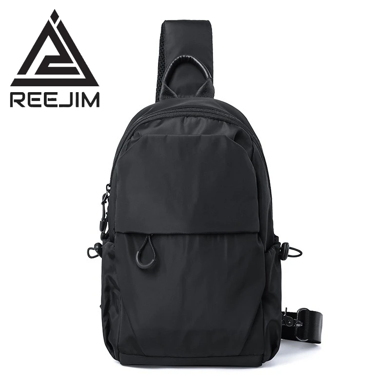 Men's Shoulder Bag Waterproof Chest Commuter Crossbody Bag with Leisure Satchel Multi-Pockets Sling Bag for Male