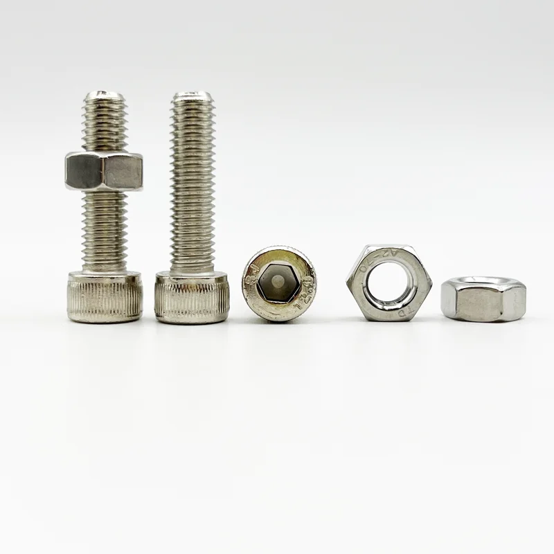 Innensechskantschraube Mutter DIN912 M2 M2,5 M3 M4 M5 M6 M8 A2-70 304 Edelstahl Maschine Sechskantschraube Innensechskantschraube Mutter – Detail 6