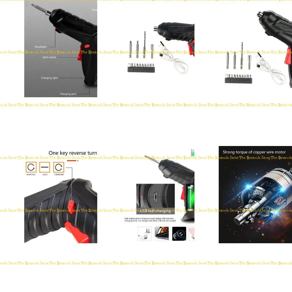 

12PF Electric Screwdriver Set 15 in 1 Small Electric Screwdriver Cordless with LED Light Power Screwdriver Repair Tool for PC