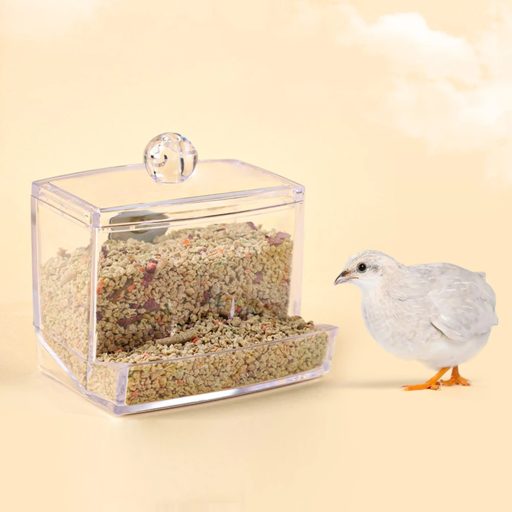

2Pcs Automatic Pet Bird Feeder Clear Foraging Dispenser for Finch Cockatiel Rutin Chicken Long-Lasting Bite-Resistant Food