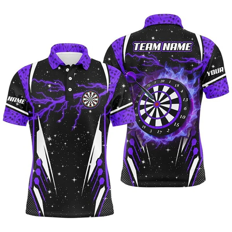 Benutzerdefinierte Name Sport Darts Männer Polo Shirt Harajuku Trendy Taste T-Shirt 3D Gedruckt Sommer Polo Shirts Casual Kurzen Ärmeln Tops
