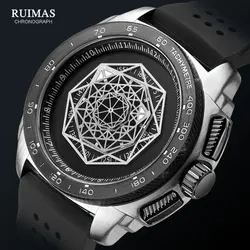 MEGIR & RUIMAS-reloj de cuarzo deportivo para hombre, cronógrafo de silicona, de pulsera, con fecha, estilo militar, resistente al agua