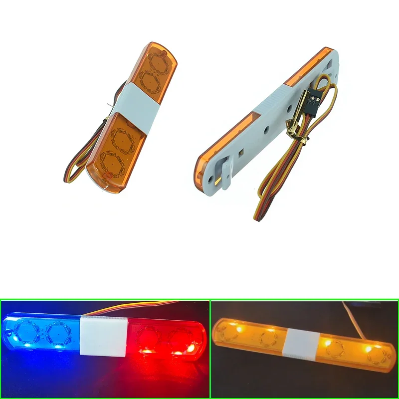 LED Police Car Lights Engineering Lamp 5 Patterns for 1/8 1/10 Traxxas TRX4 1/14 Tamiya RC Truck Trailer Tipper Car Diy Parts