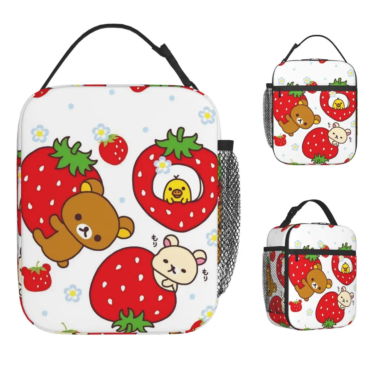 Rilakkuma Korilakkumas Lunch Bag Kawaii Lunch Box Travel Convenient Thermal Tote Handbags For Women Waterproof Print Cooler Bag