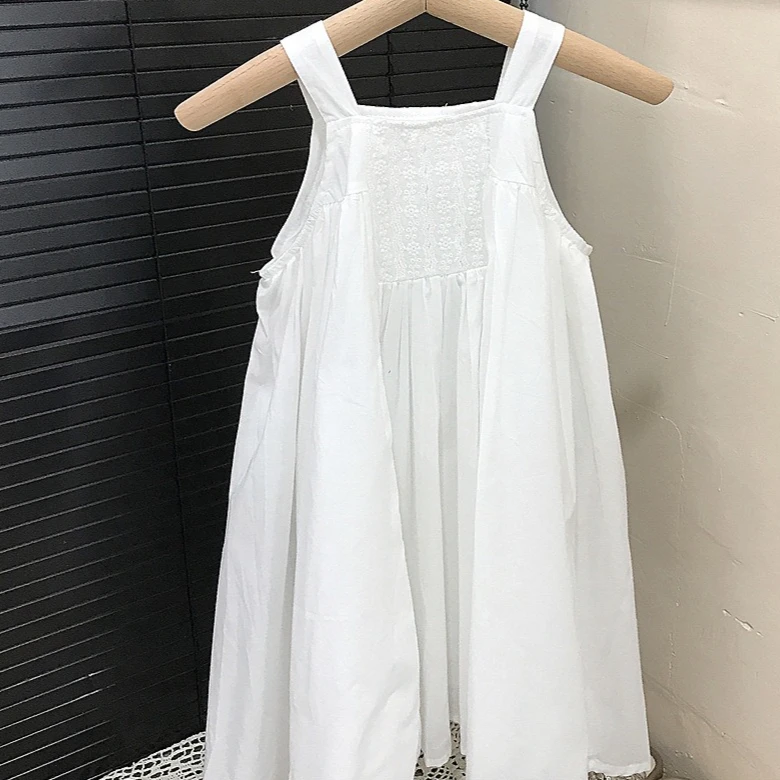 

Girls Skirt 2025 Summer New Children's Clothing Korean Style Girls Baby Fashion Pure Color Breathable Halter Skirt Casual Simple