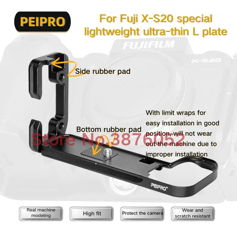 PEIPRO X-S20 quick Release L-plate bracket Quick Realease Baseplate camera Hand Grip for Fujifilm X-S20 cameras