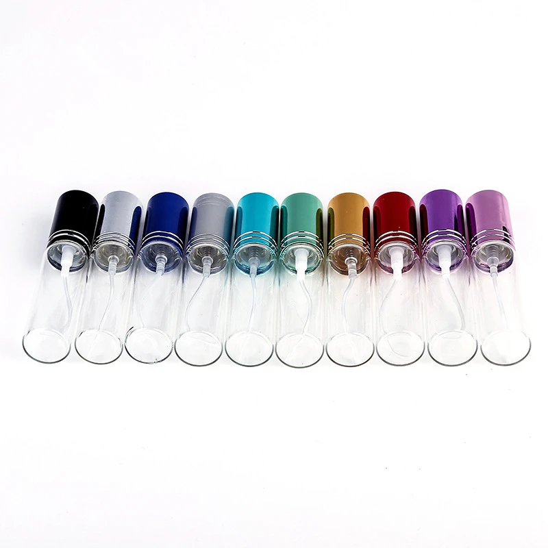 Flacon pulvérisateur en verre Transparent de 10ml, Mini flacon atomiseur de parfum, échantillon, 100 pièces/lot