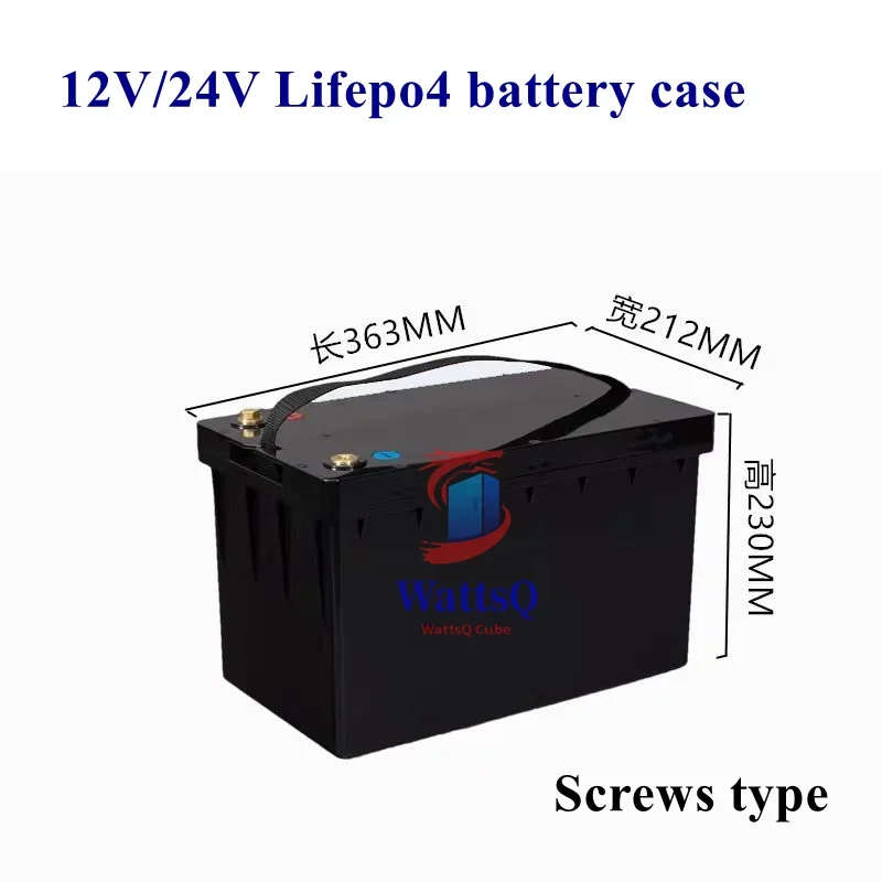 

12v 24V Lifepo4 Battery Case 50AH 80AH 100AH 120/150AH Lifepo4 Batteri Plastic Box Rv Solar Cells Case Diy Lifepo4 Batteri Box