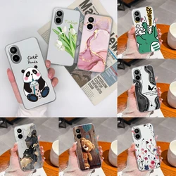 For Oppo Realme C67 4G Case Lovely Panda Angry Dinosaur Transparent Soft Bumper For Realme C67 6.72 Inches RMX3890 Models Fundas